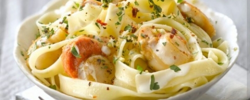 Tagliatelles aux noix de saint jacques