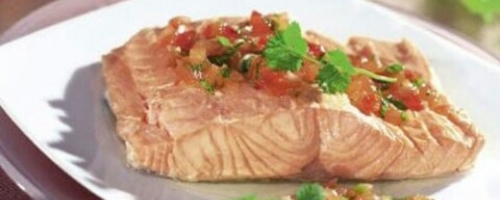 Pavé de saumon aux épices douce et ses haricots verts