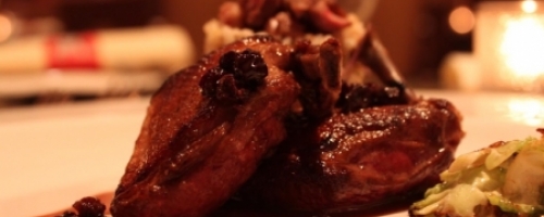 Pan Roadted Squab - Cabernet and Casis