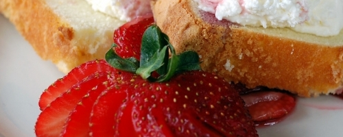 Brown Butter Pound Cake with Strawberry Thyme Compote