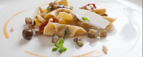 farfalle pasta eggplant and olive