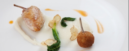 Chicken breast, stuffed  tempura leg