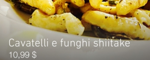 Cavatelli au champignon shiitake