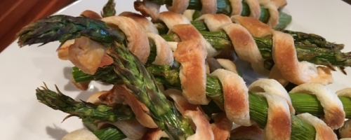 Puff pastry and asparagus