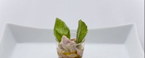 tuna marinated in extra virgin oil