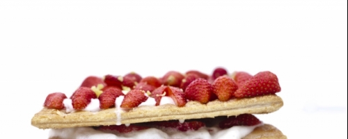 millefoglie with chantilly and strawberries