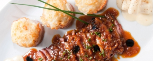 Magret de Pato con salsa a la Cumberland