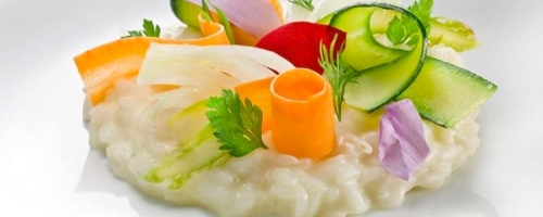 Risotto with vegetables pinzimonio