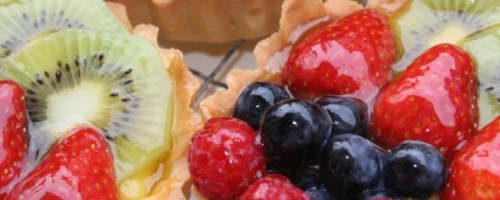 Fruit tarts with creme patisserie