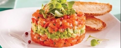 Tartare de saumon et avocat