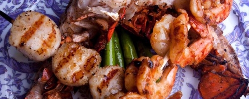 Mix grilled seafood