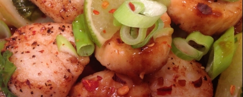Seared Sesame Scallops