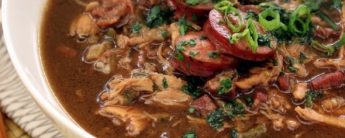 Chicken and sausage gumbo