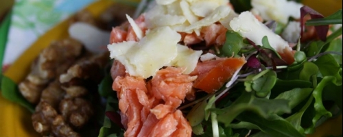 Salade de truite fumée à chaud