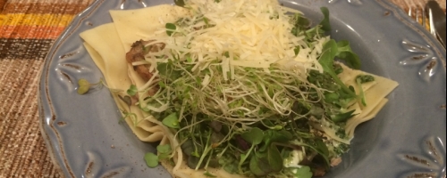 Lasagne de canard confit