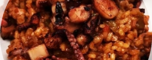 Arroz caldoso con pulpo