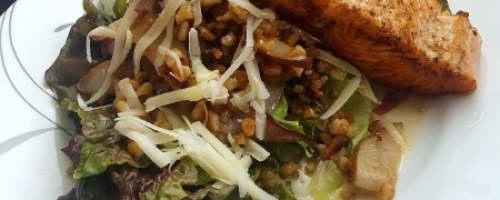 Roasted Red Pear and Walnut Salad