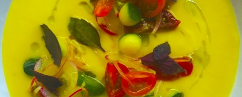 Chilled Squash and Summer Vegetable Soup