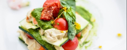 Raw zucchini lasagna