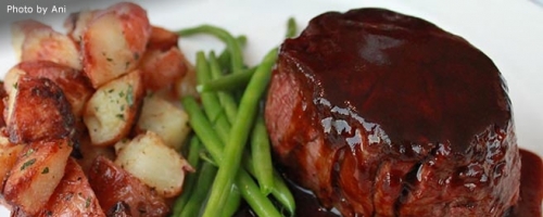 beef with red wine sauce