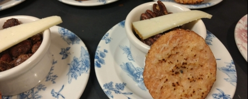 Apple Cracker with Manchego and Spiced Nuts