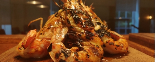Gambònes a la parrilla