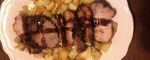 Honey pork loin with rosemary potatoes
