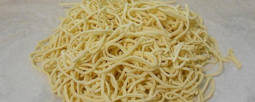 Fresh pici(thick spaghetti) with classic aglione recipe