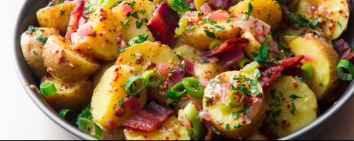 Herb and bacon potato salad