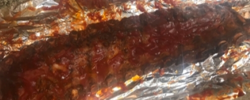 Baby back ribs with homemade BBQ sauce