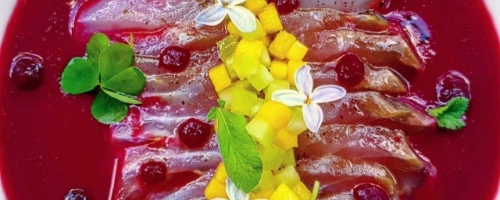 Ceviche de dorade et betterave
