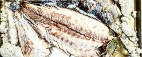 Sea Bass en croute de sel.