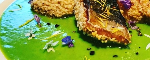 Fish and peas