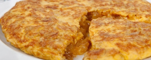 Tortilla española de patatas con chistorra