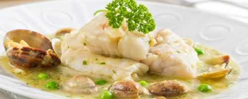 Pescado del día en salsa verde a la española