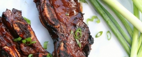 Grilled Short Ribs with Scallion Gremolata