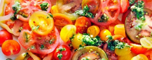 Marinated tomato salad