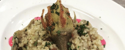 Arroz con alcachofas