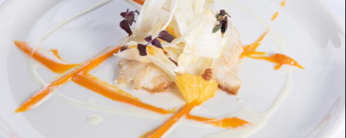 Spigola, arancio, finocchio e limoncello
