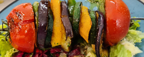 Vegetarian  souvlaki