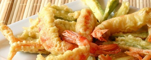 Tempura di pesce e vegetali