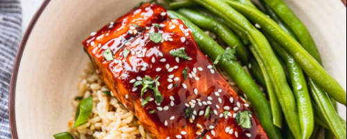 Asian Glazed Medallions of Salmon