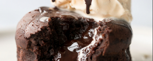 Molten Chocolate Lava Cake with Tahitian Vanilla Icecream