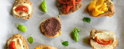 Rainbow bruschetta