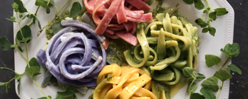 Rainbow tagliatelle