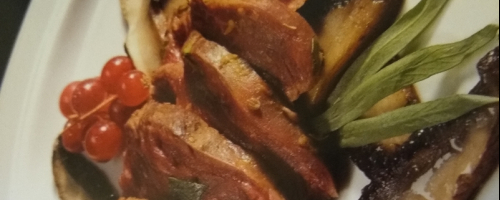 Magret de canard vinaigrette bière abricot