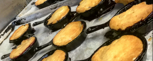Wild Maine blueberry cast-iron pie