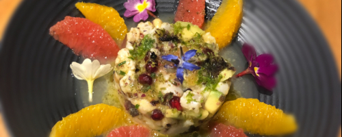 Ceviche aux algues et agrumes