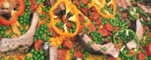 Paella de carnes