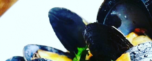 Steamed Mussels with Citrus White Wine Sauce